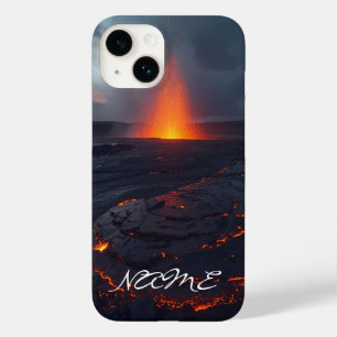 カスタム溶岩流れ電話カバー – はっきりした自然デザイン Case-Mate iPhone 14ケース