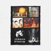 カスタム演劇クラブ5フォトコラージュ フリースブランケット (正面)