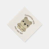 カスタム漫画テディベアカスタムベビーシャワー スタンダードカクテルナプキン (角)