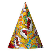 カスタム漫画ブックスーパーヒーロー誕生日 パーティーハット (裏面)