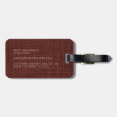 カスタム濃いブルゴーニュのワイン赤褐色 ラゲッジタグ (裏面横)