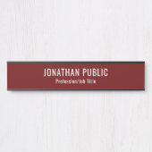 カスタム濃エレガント色テンプレート長 サインプレート (正面)