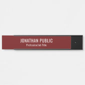 カスタム濃エレガント色テンプレート長 サインプレート (正面)