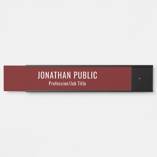 カスタム濃エレガント色テンプレート長 サインプレート (正面)