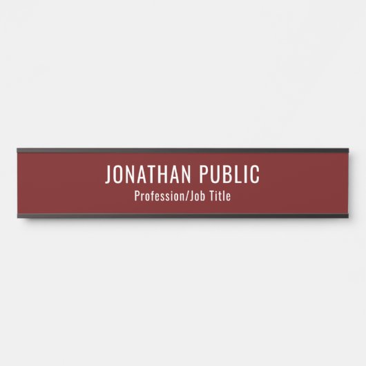 カスタム濃エレガント色テンプレート長 サインプレート (正面)