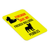 カスタム火救士のフランスのMy BullDog Fire Safety マグネット (右側)