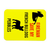 カスタム火救士のフランスのMy BullDog Fire Safety マグネット (横)