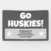 カスタム灰色チームバナー 横断幕 (横)