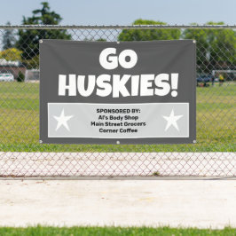 カスタム灰色チームバナー 横断幕