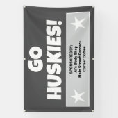 カスタム灰色チームバナー 横断幕 (縦)