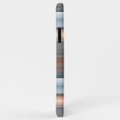 カスタム灰色ブルーブラウン水色のパタストライプーン Case-Mate iPhoneケース (裏面/右)