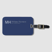 カスタム無地の青シンプル色 ラゲッジタグ (正面横)