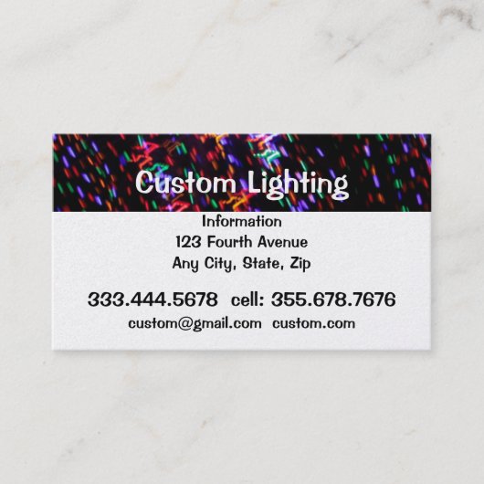 カスタム照明灯 名刺 (正面)