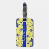 カスタム熱帯の黄色い花 ラゲッジタグ (裏面縦)