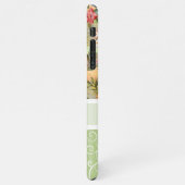 カスタム熱帯パイナップルカラフル花柄 iPhoneケース (左側)