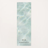 カスタム熱帯ビーチシーウェーブモノグラム ヨガマット (正面)