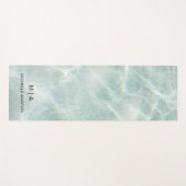 カスタム熱帯ビーチシーウェーブモノグラム ヨガマット (正面(横))