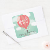 カスタム熱気球ありがとうステッカー スクエアシール (封筒)