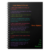 カスタム熱狂するKidsおもしろい Wacky To Do Listsノートブック ノートブック (正面)