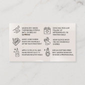 カスタム爪、 ネイルアモダンフターケアカード 名刺 (裏面)