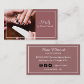 カスタム爪、 ネイルエレガントサルーンビジネスカード 名刺 (正面/裏面)