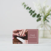 カスタム爪、 ネイルエレガントサルーンビジネスカード 名刺 (スタンド正面)