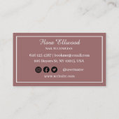 カスタム爪、 ネイルエレガントサルーンビジネスカード 名刺 (裏面)