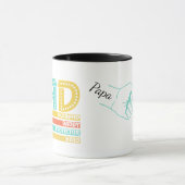 カスタム父と子ぶち拳バンプ父の日のプレゼント マグカップ (中央)