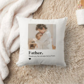 カスタム父の写真枕 | パーソナライズされたパパ クッション (ブランケット)