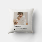 カスタム父の写真枕 | パーソナライズされたパパ クッション (裏面)
