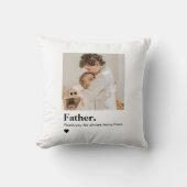 カスタム父の写真枕 | パーソナライズされたパパ クッション (正面)