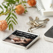 カスタム父の日かわいいミニマリスト写真キーチェーン キーホルダー (側面)