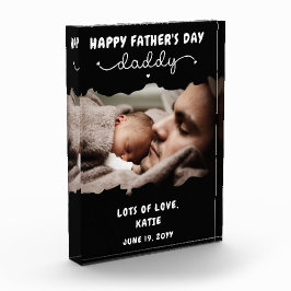 カスタム父の日かわいいミニマルかわいい フォトブロック