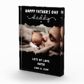 カスタム父の日かわいいミニマルかわいい フォトブロック (右)