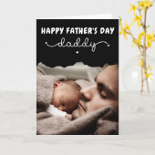 カスタム父の日かわいいミニマル写真集 カード (黄色い花)