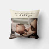 カスタム父の日かわいいミニマル写真集 クッション (裏面)