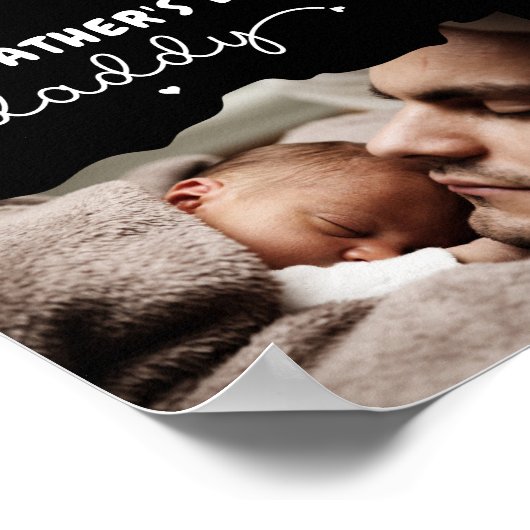 カスタム父の日かわいいミニマル写真集 ポスター (角)