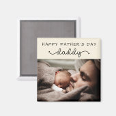 カスタム父の日かわいいミニマル写真集 マグネット (正面/裏面)