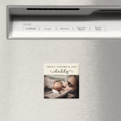 カスタム父の日かわいいミニマル写真集 マグネット (インサイチュ (食洗機))