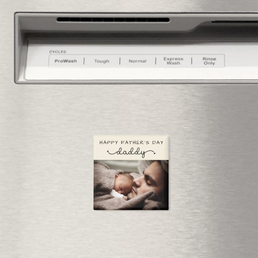 カスタム父の日かわいいミニマル写真集 マグネット (インサイチュ (食洗機))