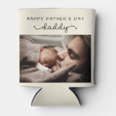 カスタム父の日かわいいミニマル写真集 缶クーラー (正面)