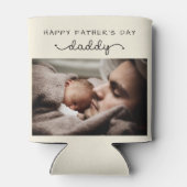 カスタム父の日かわいいミニマル写真集 缶クーラー (裏面)