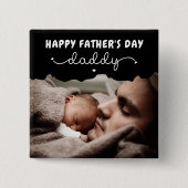 カスタム父の日かわいいミニマル写真集 缶バッジ (正面)