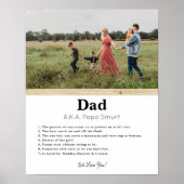 カスタム父の日のギフト写真アートプリント ポスター (正面)