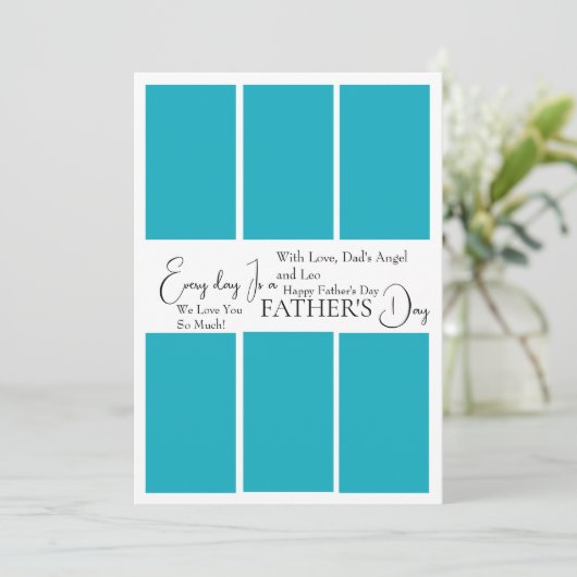 カスタム父の日のフォトカード 招待状 (スタンド正面)