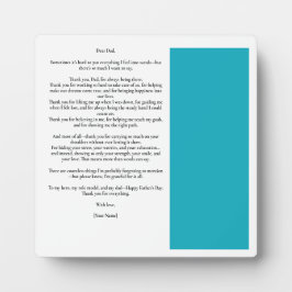 カスタム父の日のメッセージ写真 フォトプラーク