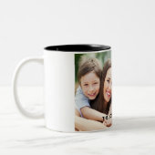 カスタム父の日の写真マグカップ |ブラック文字 ツートーンマグカップ (左)