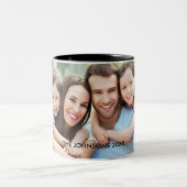カスタム父の日の写真マグカップ |ブラック文字 ツートーンマグカップ (中央)