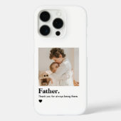 カスタム父の日の写真 | ミニマルパパプレゼント Case-Mate iPhoneケース (裏面)
