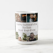 カスタム父の日の最高のパパEver Photo Collage コーヒーマグカップ (中央)